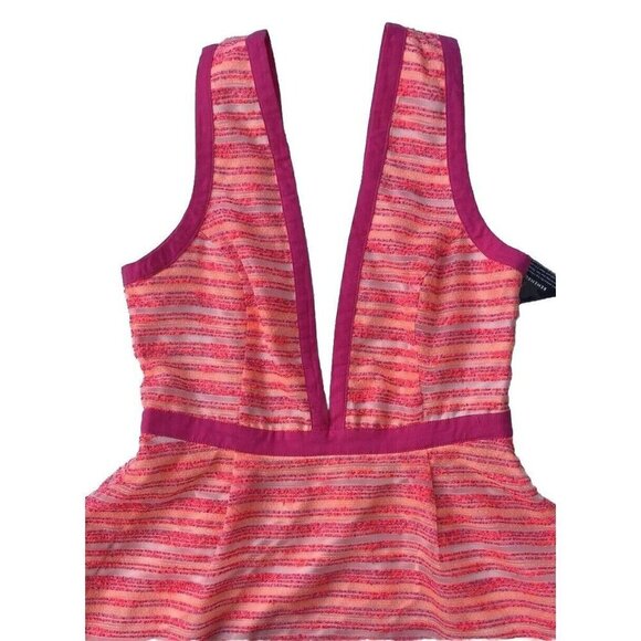 Nasty Gal Women's Coral Plunging Strappy Mini Dress Size L - Picture 13 of 16